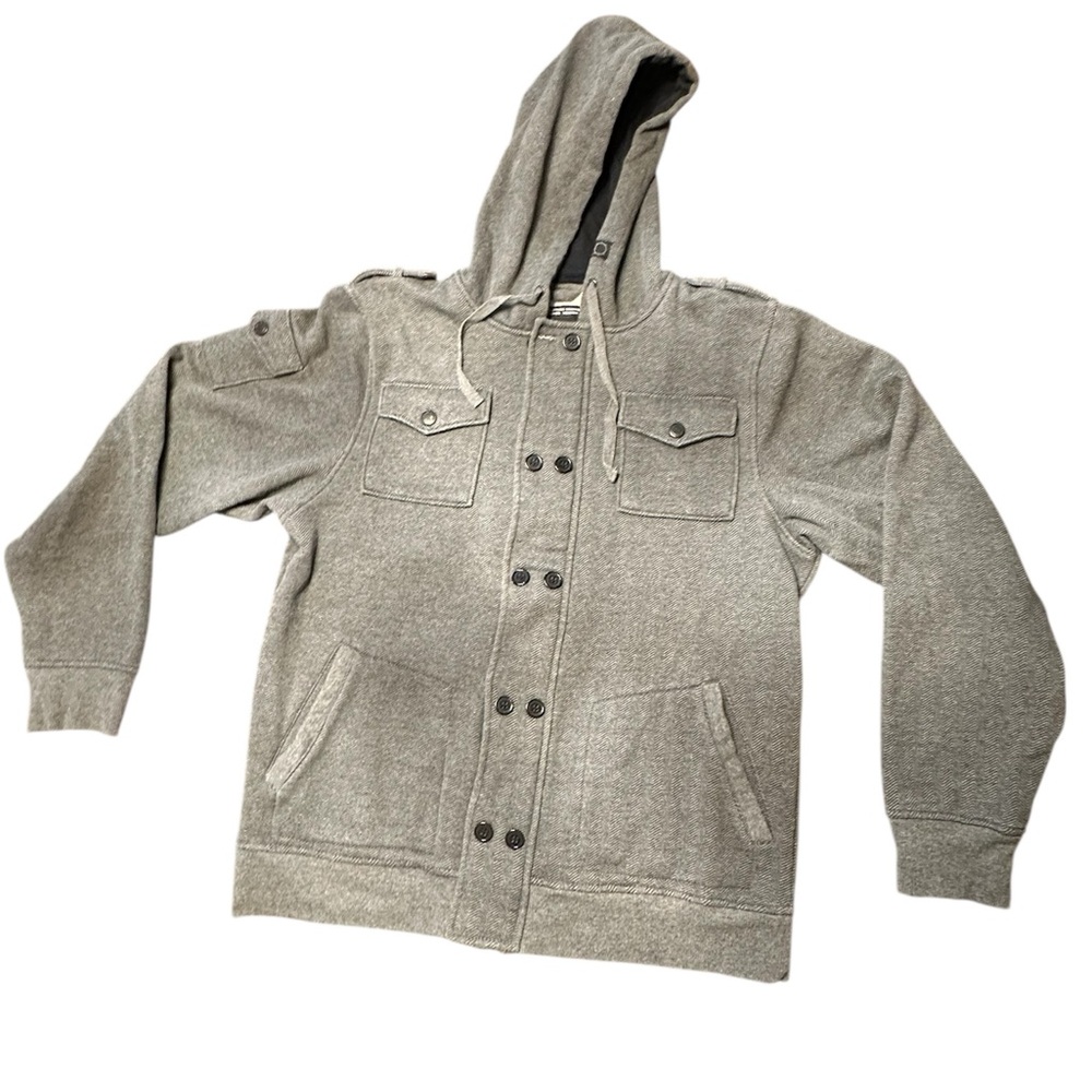 Empyre Gray Hooded Shirt Jacket